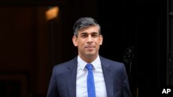 Britain's Prime Minister Rishi Sunak leaves Downing Street to attend the weekly session of Prime Ministers Questions in the House of Commons in London, on March 20, 2024.