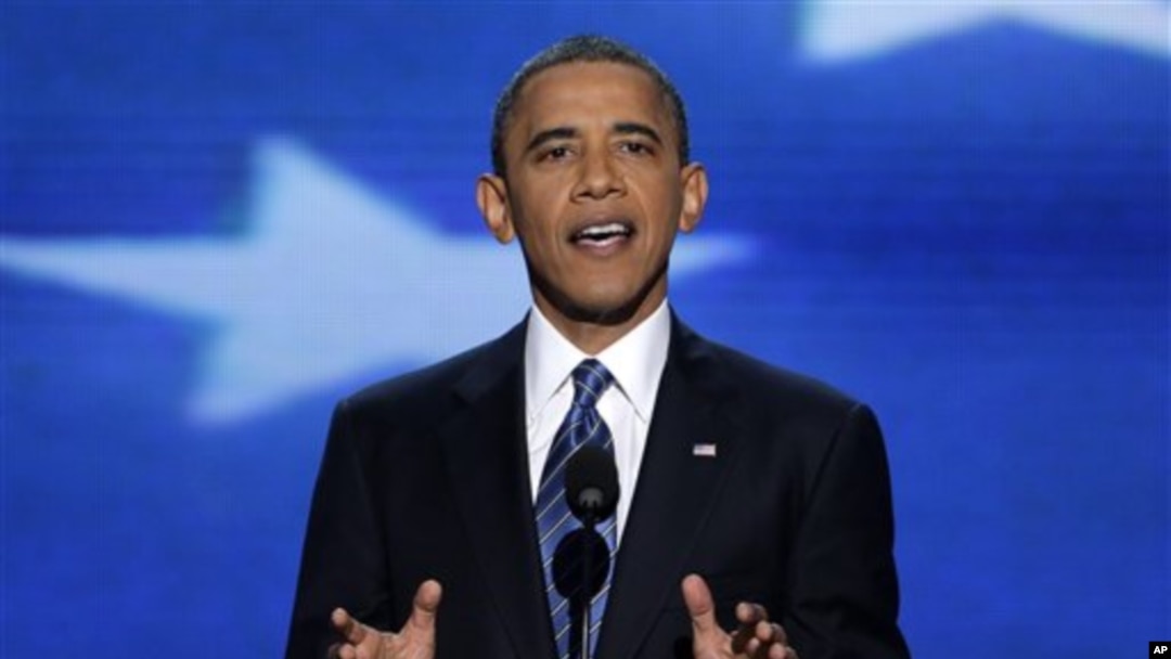 Tổng thống Barack Obama đọc diễn văn chấp nhận đề cử tại Đại hội Đảng Dân chủ Hoa Kỳ, 6/9/2012