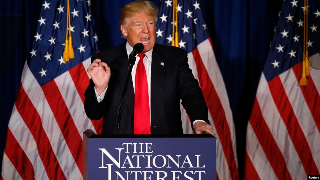 Respublikachi nomzod Donald Tramp fikricha avvalo Amerika foydasini o'ylab ish ko'rish kerak. Uningcha, global tinchlik uchun shuncha kuch va mablag' sarflash noto'g'ri. 