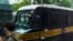 In this image made from a video, a police van which is believed to be carrying Lui Sai-yu, a jailed university student, arrives at Hong Kong's Final Court of Appeal for the judgment result in Hong Kong, Tuesday, Aug. 22, 2023. 