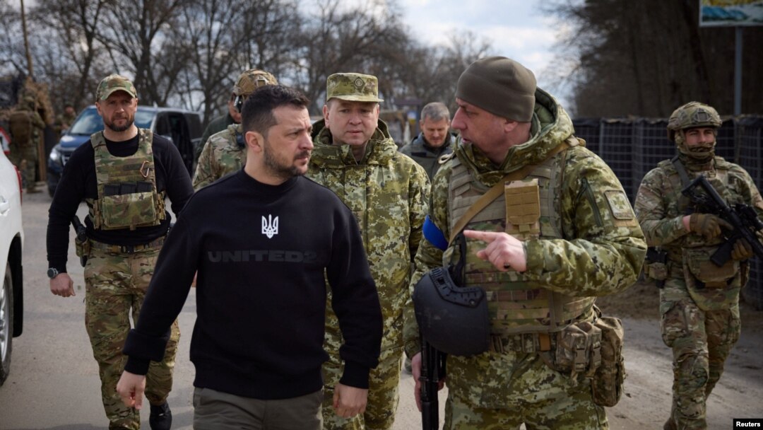 Владимир Зеленский в Сумской области. 28 марта 2023 г. 
