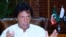 Imran Khan speaking to the Voice of America at his Bani Gala party office, Islamabad, Pakistan, Aug. 10, 2017.