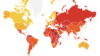 지난해 세계 각국의 부패도 지표. 붉은색은 부패도가 높고 노란색은 청렴도가 높은 지역이다.