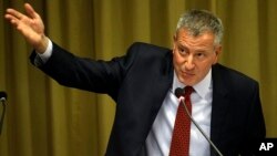 Walikota New York City, AS, Bill De Blasio melakukan kunjungan 3 hari ke Israel (foto: dok).