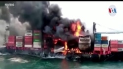 Barco en llamas
