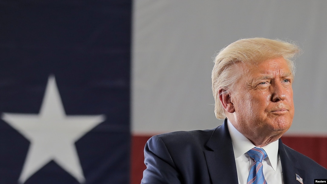 FILE - President Donald Trump delivers a speech in Midland, Texas, July 29, 2020.