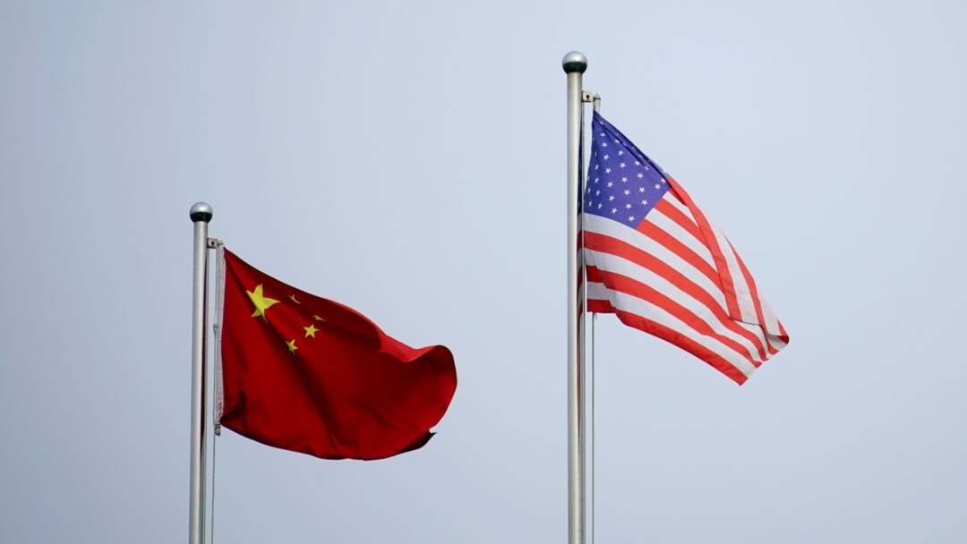 US China flags