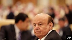 Presiden Yaman Abed Rabbo Mansour Hadi, saat menghadiri KTT pemimpin Arab dan Amerika Selatan di Riyadh, Arab Saudi, 10 November 20145.