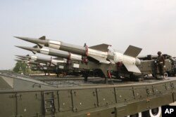 Military hardware is being displayed on Armed Forces Day, in Naypyitaw, Myanmar, March 27, 2021.