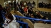 People take shelter inside a metro station during a Russian military attack, amid Russia's attacks on Ukraine, in Kyiv, Ukraine November 13, 2024. 