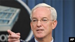 Air Force Gen. Douglas Fraser, commander of U.S. Southern Command, takes a question during a Pentagon news conference on earthquake-relief efforts in Haiti, 13 Jan, 2010