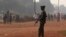 Chadian soldier from African Union peacekeeping mission to Central African Republic on guard in Bangui, Jan. 7, 2014.