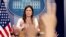 Sarah Huckabee Sanders, vocera de la Casa Blanca.