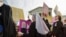 Nuns of the Order of St. Francis rally outside the Supreme Court in Washington, March 23, 2016, as the court hears arguments to allow birth control as part of healthcare plans.
