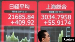 Saham-saham di Tokyo, China, dan Eropa naik ke level tertinggi dalam dua bulan, Senin (1/7). 