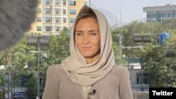 New Zealand reporter Charlotte Bellis is seen in an undated photo from her Twitter. 