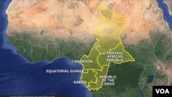 Map shows the CEMAC bloc