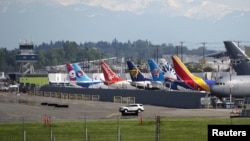 Pesawat Boeing 737 di pabrik Boeing di Seattle, Washington (foto: dok). Boeing membukukan lonjakan pesanan baru bulan Februari 2021. 