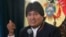 Bolivia's President Evo Morales speaks during a press conference at the government palace in La Paz, Bolivia, Feb. 24, 2016. By a slim margin, voters rejected his attempt to run a fourth consecutive term in 2019.