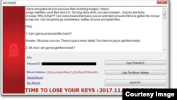 Serangan ransomware "RASTAKHIZ" yang diduga berasal dari Iran (foto: dok). 