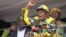 Zimbabwe President Emmerson Mnangagwa addresses ruling ZANU-PF party supporters in Zvimba, Robert Mugabe’s rural home, about 100 km southwest of Harare, Nov. 24, 2018. (C. Mavhunga/VOA)