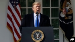 도널드 트럼프 미국 대통령이 15일 백악관에서 국경위기 해결을 위한 국가비상사태를 선포했다.