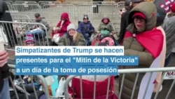 Partidarios de Trump asisten a mitin previo a la toma de posesión en Washington