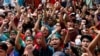 Indigenous people chant slogans as they demand withdrawal of military from the Chittagong Hill Tracts following a clash between indigenous people, Bengalis and the military in Dhaka, Bangladesh, Sept. 20, 2024. 