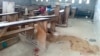 FILE - An empty classroom is seen following a shooting at a school in Kumba, Cameroon, Oct. 24, 2020, in this screen grab obtained from a social media video. 