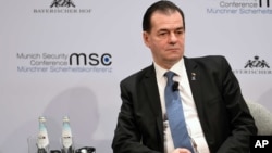 2020年2月16日，罗马尼亚总理奥尔班在德国参加慕尼黑安全会议。(资料照)