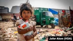 A Rohingya child at a refugee camp in Faridabad, Haryana, India, in April of 2024.