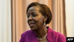 Uyu ni Minisitiri w’ububanyi n’amahanga w’u Rwanda Louise Mushikiwabo 