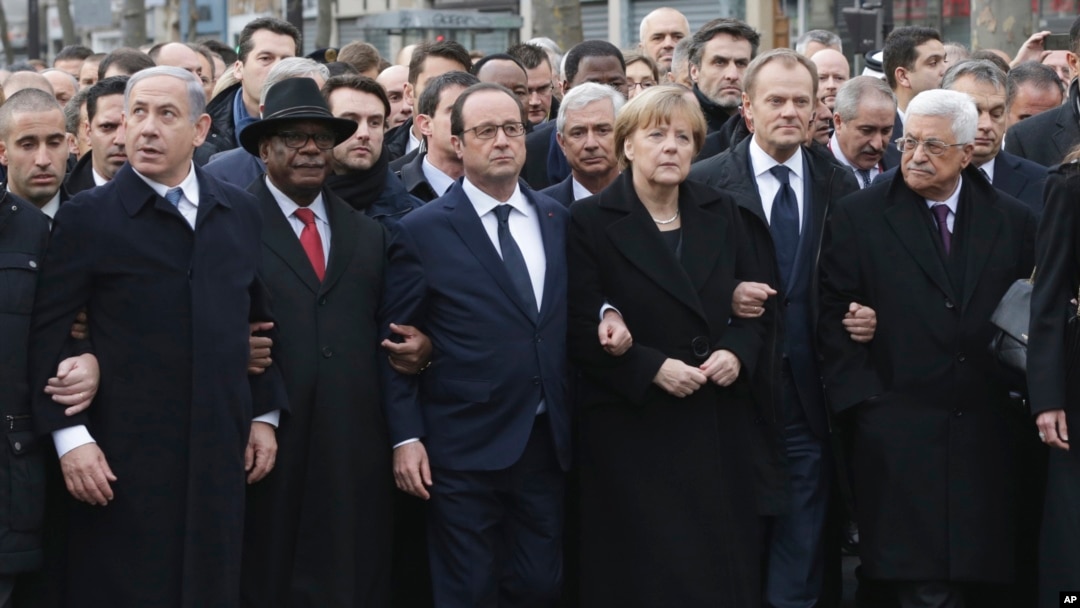 Abakuru b'ibihugu barenga 40 bitabiriye urugendo rw'ubumwe rwakorewe i Parisi mu Bufransa