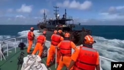 A Taiwanese seashore  defender  ship, left, pursues a Chinese sportfishing  vessel  adjacent   Qimei island, which is portion  of the Taipei-administered Penghu archipelago, successful  this screengrab from a video taken Oct. 8, 2024 and released Oct. 9, 2024 by Taiwan's Coast Guard Administration.