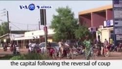 VOA60 Africa- Calm restored to capital of Burkina Faso as president returns to power