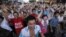 Local residents march during a protest against an industrial waste pipeline under construction in Qidong, China, July 28, 2012. 