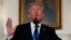 FILE - President Donald Trump makes a statement on Iran policy in the Diplomatic Reception Room of the White House in Washington, Oct. 13, 2017.