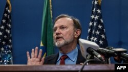 FILE - Assistant Secretary of State for African Affairs Tibor Nagy speaks during a press conference at the US Embassy in Addis Ababa, on November 30, 2018.