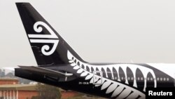 FILE PHOTO: An Air New Zealand Boeing 777-300ER plane taxis after landing at Kingsford Smith International Airport in Sydney, Australia, Feb. 22, 2018. 