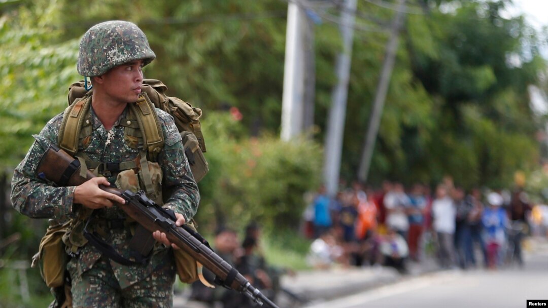Binh sĩ Philippines tại trung tâm thành phố Zamboanga ở miền nam Philippines.