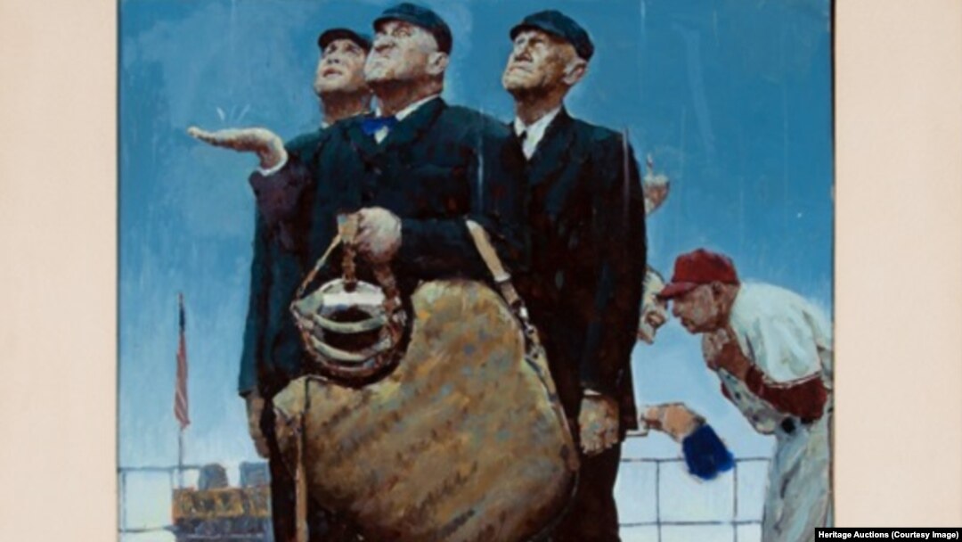 1948 Original Study for "Tough Call" by Norman Rockwell 