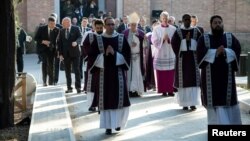 Pope Francis takes part in the penitential procession on Ash Wednesday in Rome, Italy, March 6, 2019. 