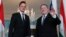 Госсекретарь США Майк Помпео и министр иностранных дел Венгрии Питер Сжижарто. Вашингтон, США. 30 мая 2018 г.