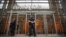 FILE - A police officer stands outside The New York Times building in New York, June 28, 2018.