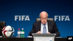 Joseph Blatter, le président déchu de la Fifa, à Zurich, Suisse, 20 mars 2015.