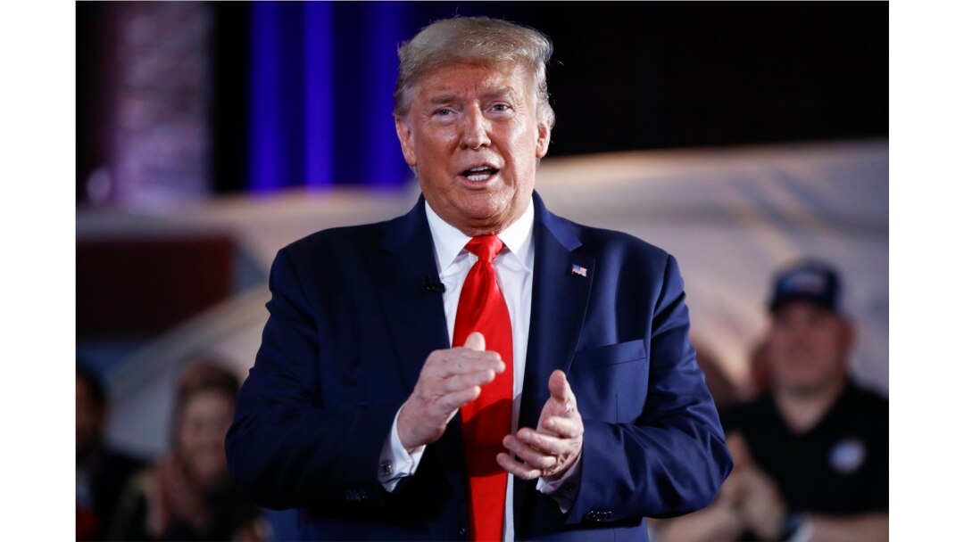 President Donald Trump takes part in a FOX News Channel Town Hall, in Scranton, Pa., March 5, 2020.