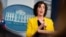 Roberta Jacobson, coordinadora de asuntos de la frontera sur de la Casa Blanca, en rueda de prensa desde la residencia presidencial, en Washington DC, el 10 de marzo de 2021.
