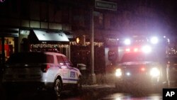 In this Feb. 20, 2019, photo, emergency vehicles respond in the Queens borough of New York.
