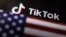 성조기(앞)와 동영상 공유 앱 '틱톡' 로고 이미지