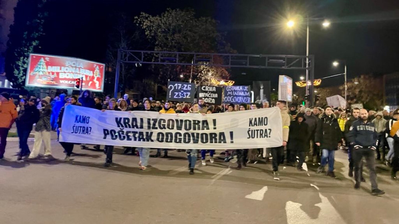Sa jednog od protesta studentske grupe Kamo sjutra (Foto: Glas Amerike)